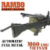 RAMBO I - MITRAILLEUSE M60 LMG VIETNAM EN METAL TOUT AUTOMATIQUE (A&K AEG AIRSOFT)
