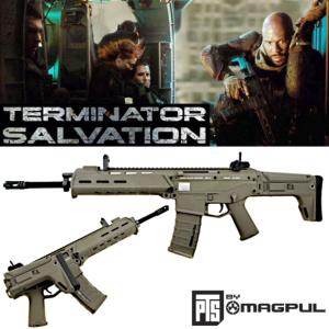 TERMINATOR SALVATION - FUSIL D'ASSAUT MAGPUL MASADA OFFICIEL HAUT DE GAMME TOUT AUTOMATIQUE  (VERSION TRES RARE SOUS LICENCE MAGPUL PTS - A&K AIRSOFT - CYBERGUN)