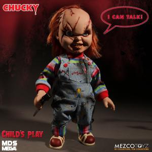 CHUCKY : CHILD'S PLAY - AUTHENTIC MOVIE PROP REPLICA TAILLE 1/1 OFFICIELLE (PUPPET - DESIGNER SERIES SCARRED - MEZCO)