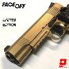 FACE/OFF (VOLTE FACE) - PISTOLET COLT 1911 RAVEN CUSTOM TOUT METAL GOLD 18K LIMITED EDITION (NUPROL AIRSOFT)