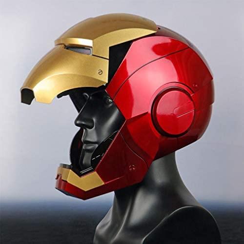 IRON MAN 3 CASQUE INTEGRAL MARK VII OFFICIEL OUVERTURE MOTORISEE, SON & LEDS A COMMANDE VOCALE