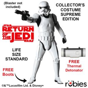  STAR WARS - STORMTROOPER SUPREME EDITION COSTUME OFFICIEL TAILLE STANDARD + "BOTTES OFFERTES" + "DÉTONATEUR THERMAL OFFERT" (SOUS LICENSE LUCASFILM LTD™ - RUBIE'S COLLECTOR)