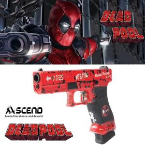 DEADPOOL (MARVEL COMICS) - PISTOLET GLOCK 17 OFFICIEL AVEC RETOUR DE CULASSE (LICENCE ASCEND / WE)
