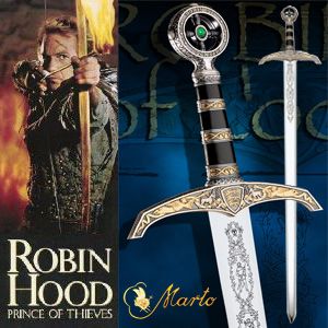 ROBIN HOOD, PRINCE OF THIEVES - EPEE OFFICIELLE DE LORD LOCKSLEY (MARTO - MADE IN SPAIN / TOLEDO)