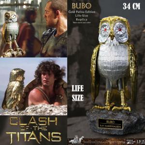 CLASH OF THE TITANS (LE CHOC DES TITANS) - BUBO™ 34 CM STATUE AUTHENTIC MOVIE PROP REPLICA TAILLE 1/1 OFFICIELLE (LIFE SIZE - STAR ACE - RAY HARRYHAUSENS - BUBO GOLD PATINA DELUXE VERSION)