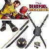 DEADPOOL 3 : DEADPOOL & WOLVERINE - REPLIQUE DOUBLE SABRES KATANA "ARTHUR & BEA" + HARNAIS DE TRANSPORT DORSAL (REPRODUCTION ART REPLICAS)
