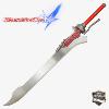 DEVIL MAY CRY 4 - REPLIQUE SABRE EPEE RED QUEEN SWORD OF NERO AVEC SUPPORT BOIS (REPRODUCTION ART REPLICAS)