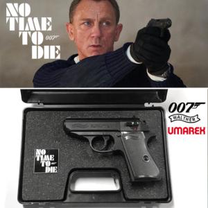 JAMES BOND : MOURIR PEUT ATTENDRE (NO TIME TO DIE) - PISTOLET PPKS METAL OFFICIEL PROP REPLICA + MALLETTE (WALTHER - UMAREX AIRSOFT)