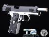 TERMINATOR 2 - PISTOLET OFFICIEL LIMITED EDITION BICOLORE TOUT METAL AVEC MALLETTE (LICENSED NOVAK NEXT 1911 - SOCOM GEAR)