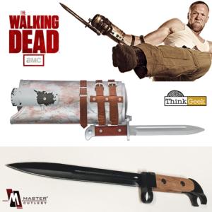 WALKING DEAD (THE) - MERLE DIXON ATELE-BAIONNETTE OFFICIELLE (THINKGEEK) + BAIONNETTE MANCHE BOIS & LAME ACIER (MASTER CUTLERY)