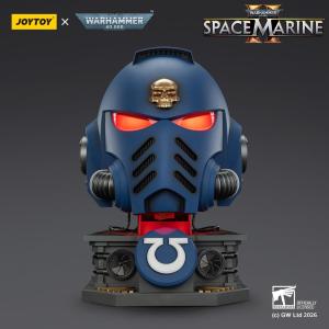 WARHAMMER 40,000: SPACE MARINE 2 - CASQUE ULTRAMARINES CAPTAIN MKX OFFICIEL ECHELLE 1/1 LIMITED EDITION AVEC ECLAIRAGE LEDS & SUPPORT DELUXE (SOUS LICENCE WARHAMMER 40,000™ - JOYTOY™)
